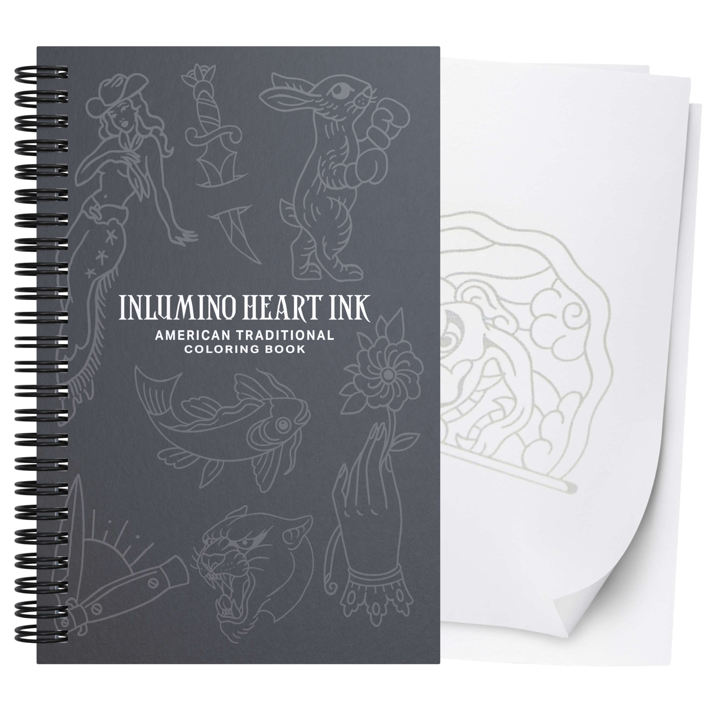 Livro de Colorir de Estilo Tradicional Americano